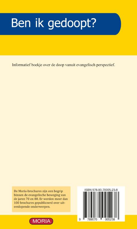 Ben ik gedoopt? achterkant