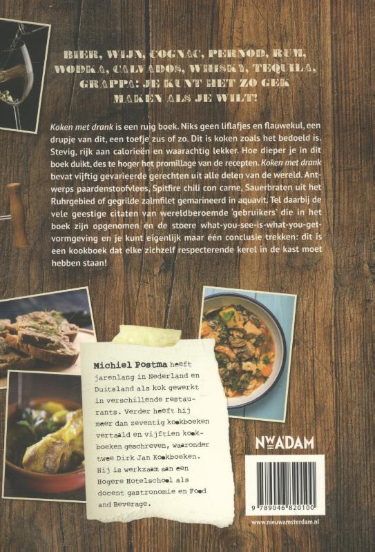 Koken met drank achterkant