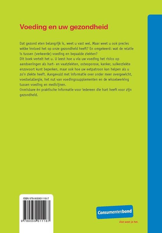Voeding en uw gezondheid achterkant