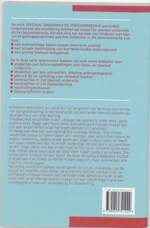 Omgaan met verschillen / Speciaal onderwijs en zorgverbreding achterkant