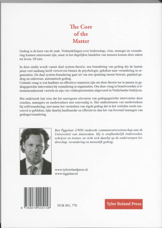 The core of the matter achterkant