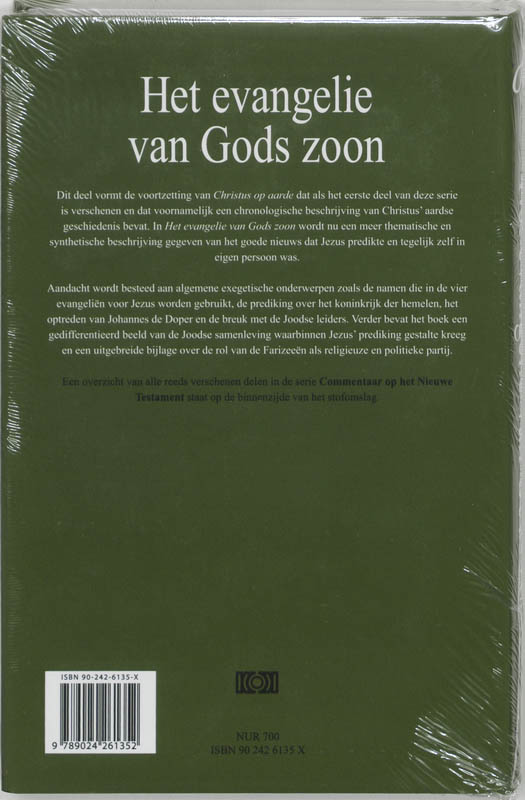 Commentaar op het Nieuwe Testament 5 - Het evangelie van Gods Zoon achterkant