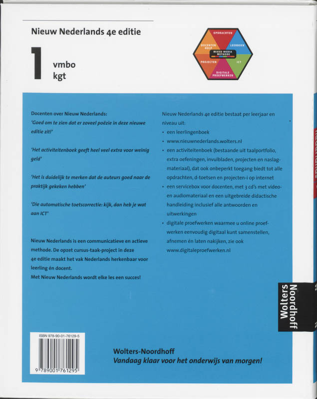 Nieuw Nederlands / 1 Vmbo kgt achterkant