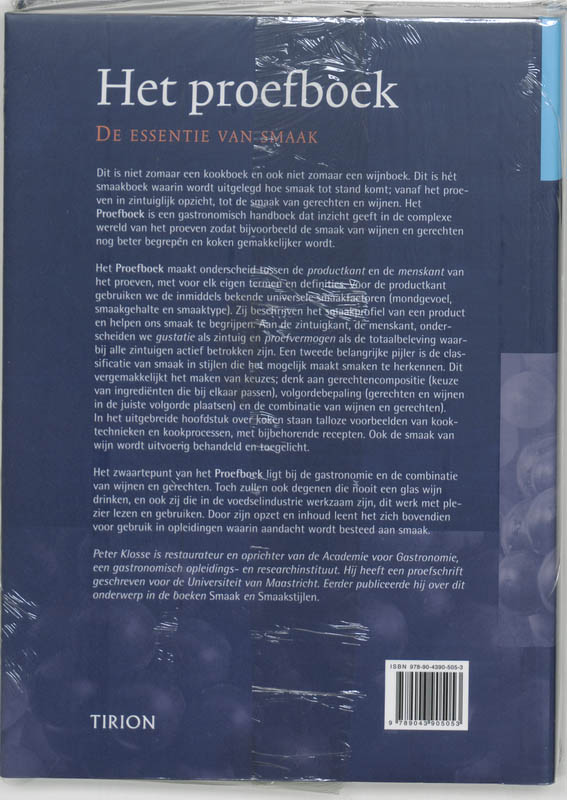 Het proefboek achterkant