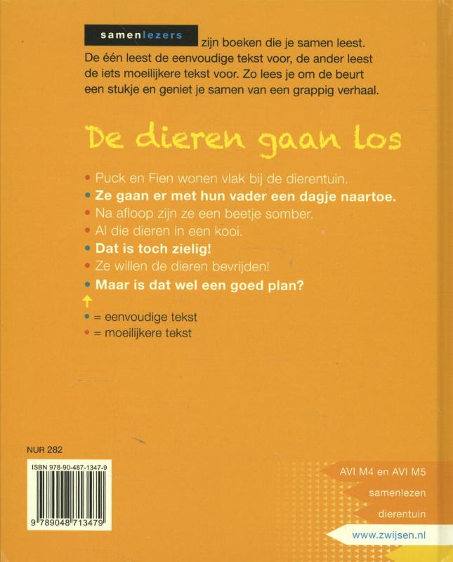 De dieren gaan los / Samenlezers achterkant