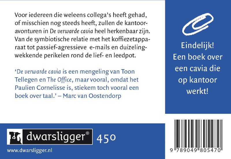 De verwarde cavia achterkant