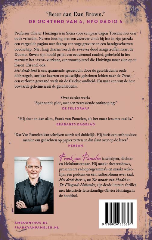 Het derde boek / Huizinga / 3 achterkant