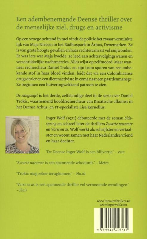 De zangvogel achterkant