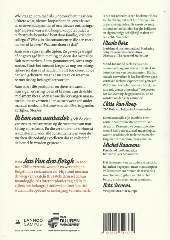 Ik ben een aanrader achterkant