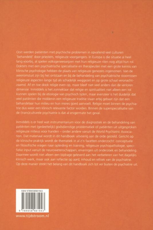 Handboek psychiatrie, religie en spiritualiteit achterkant