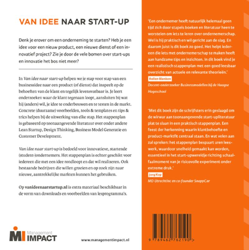 Van idee naar start-up achterkant