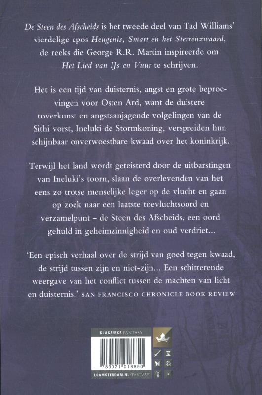 Heugenis, Smart en het Sterrenzwaard 2 -   De Steen des Afscheids achterkant