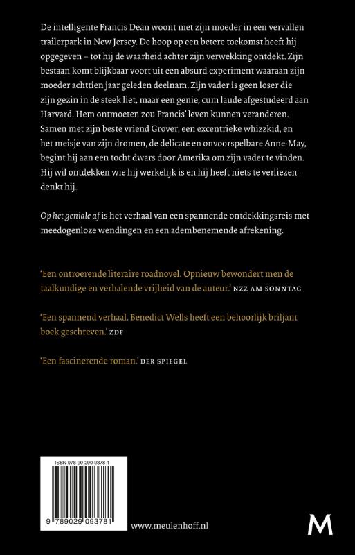 Op het geniale af achterkant