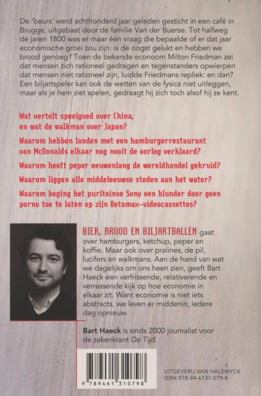 Bier, brood en biljartballen achterkant