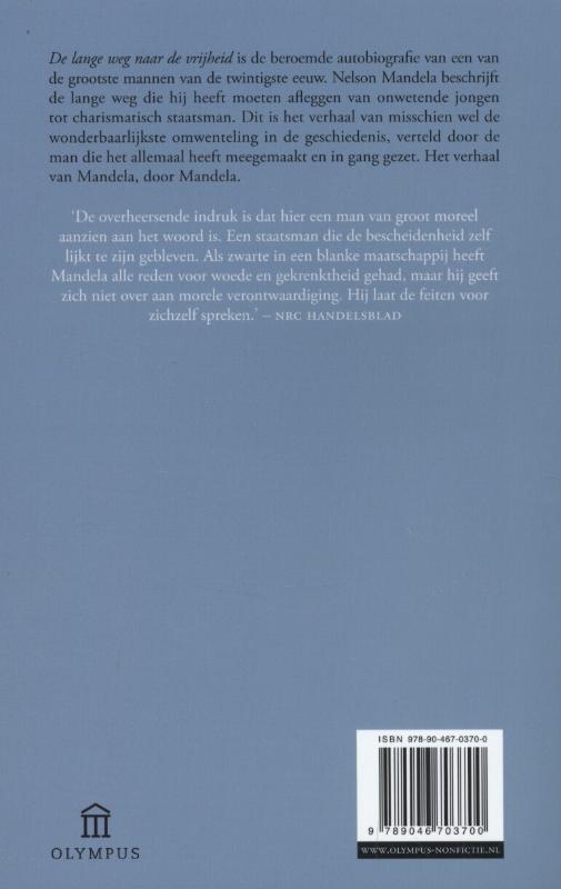 De lange weg naar de vrijheid achterkant