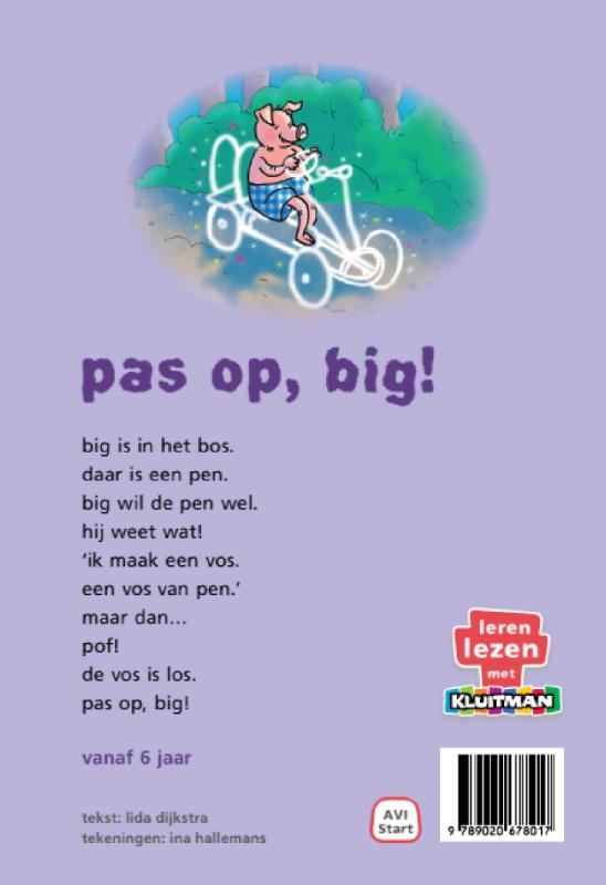 Pas op, big! / De klas van mees Bok achterkant