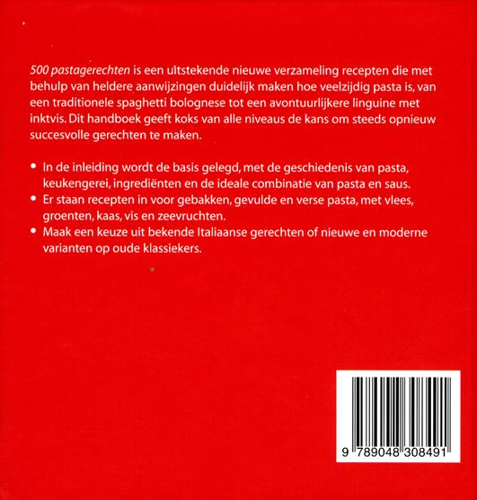 500 pastagerechten achterkant