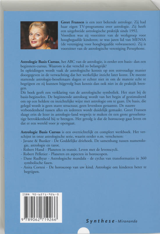 Astrologie basis cursus achterkant