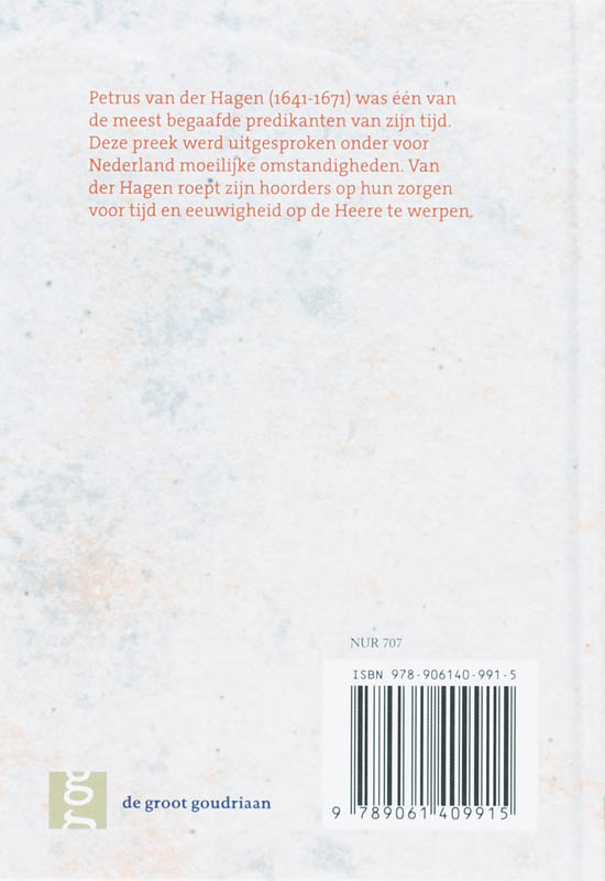 Werp Uw Zorg Op De Heere achterkant