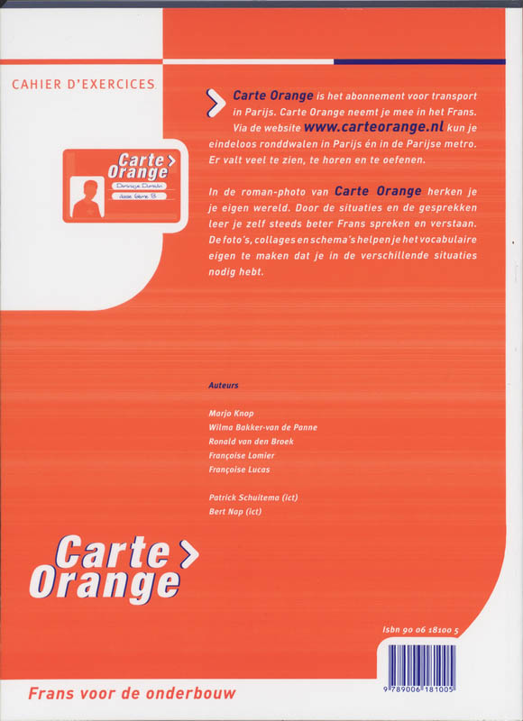 Carte Orange 2 vmbo-GT Cahier d'exercices achterkant