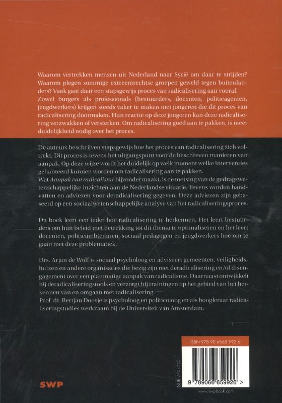 Aanpak van radicalisme achterkant