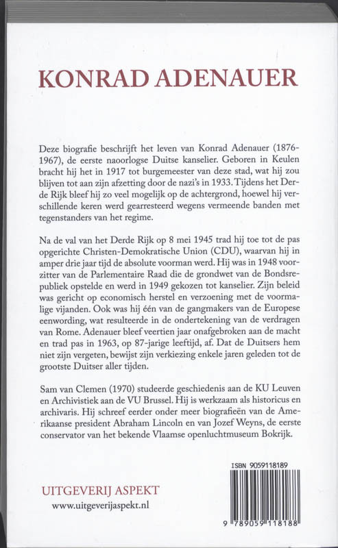 Konrad Adenauer achterkant