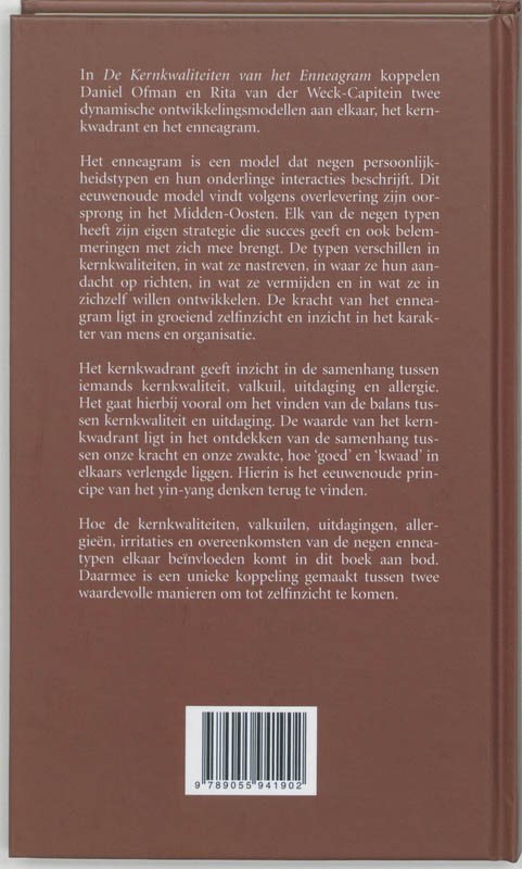 De kernkwaliteiten van het enneagram achterkant