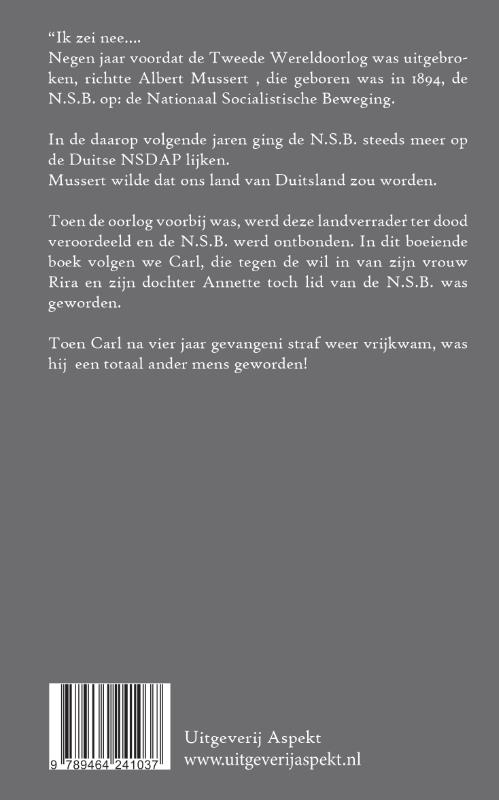 Ik zeg nee tegen de NSB achterkant