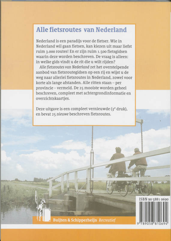 Alle Fietsroutes Van Nederland achterkant