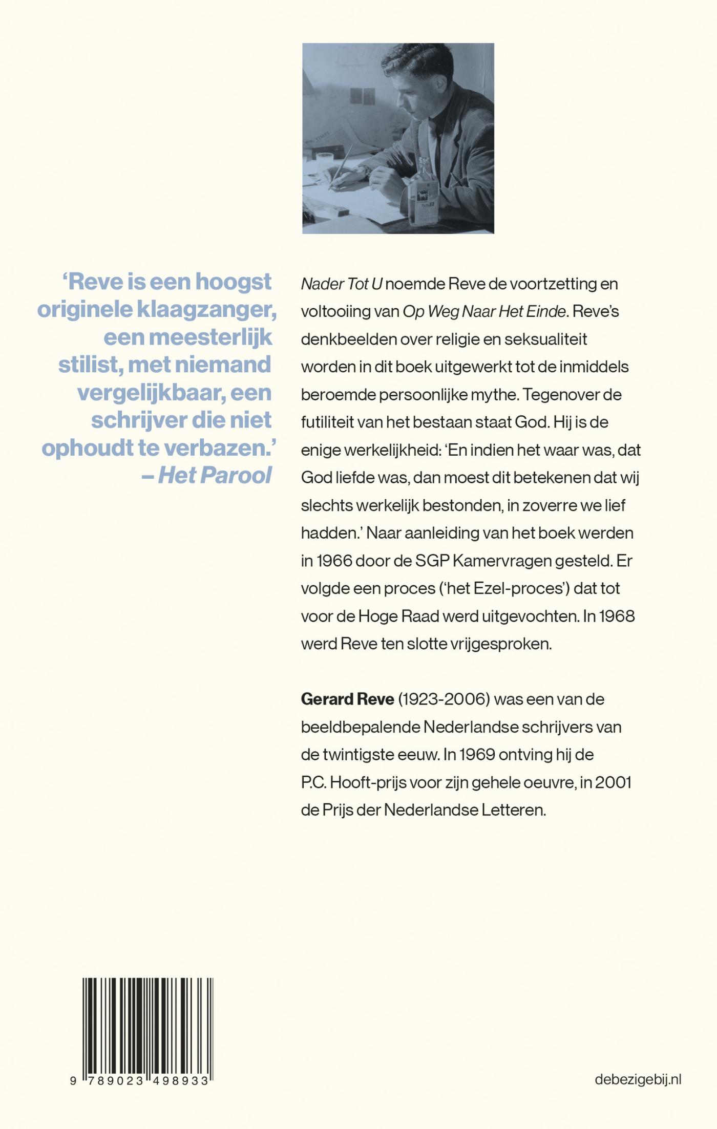 Nader tot U achterkant