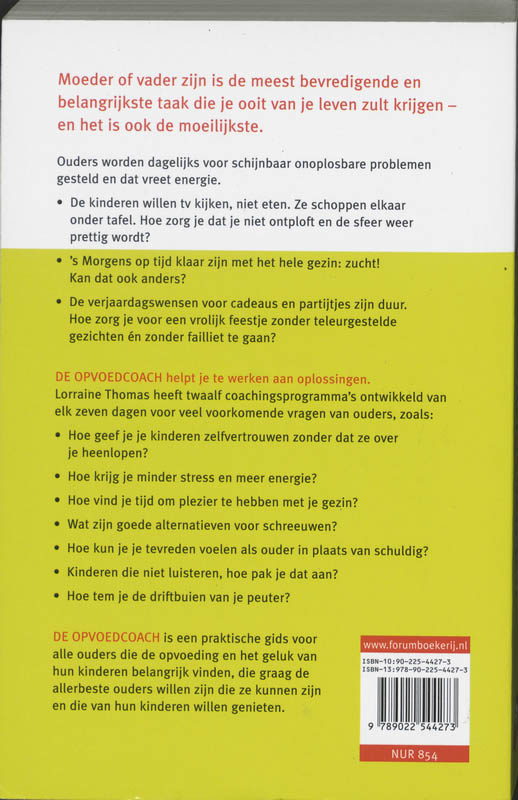 De Opvoed Coach achterkant