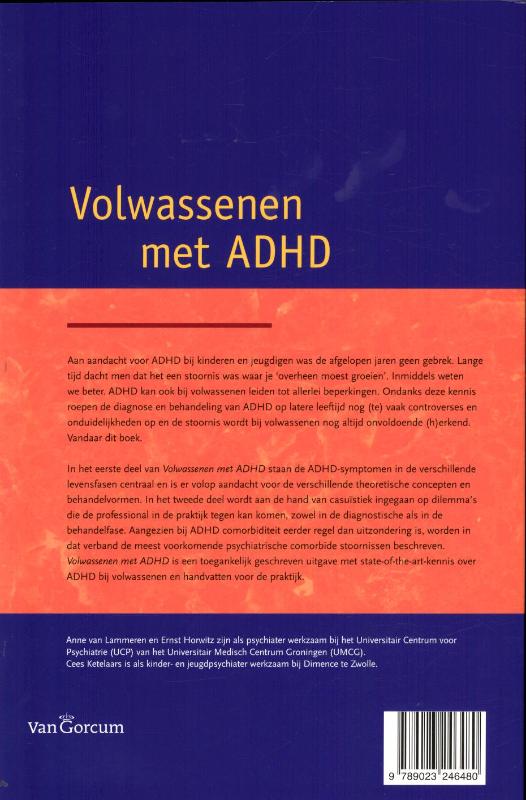 Volwassenen met ADHD achterkant