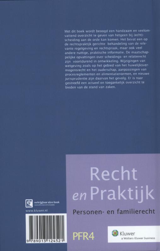 Handleiding bij scheiding / Recht en Praktijk - Personen- en familierecht achterkant
