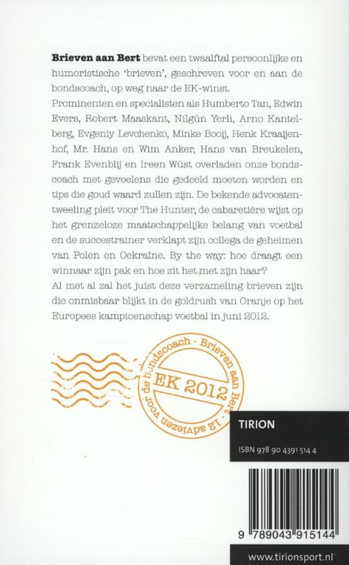 Brieven aan Bert achterkant