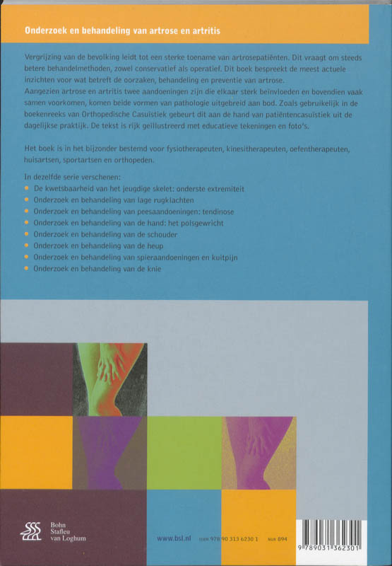 Onderzoek en behandeling van artrose en artritis / Orthopedische casuïstiek achterkant
