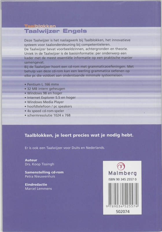 Taalblokken taalwijzer engels achterkant