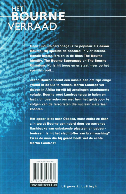 Het Bourne Verraad achterkant