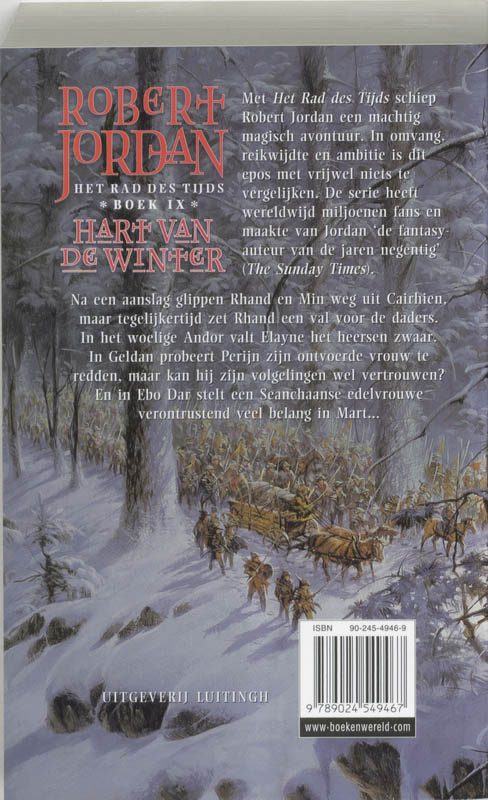 Hart van de winter / Het Rad des Tijds / 9 achterkant