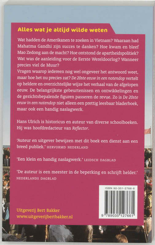 De Twintigste Eeuw In Een Notendop achterkant