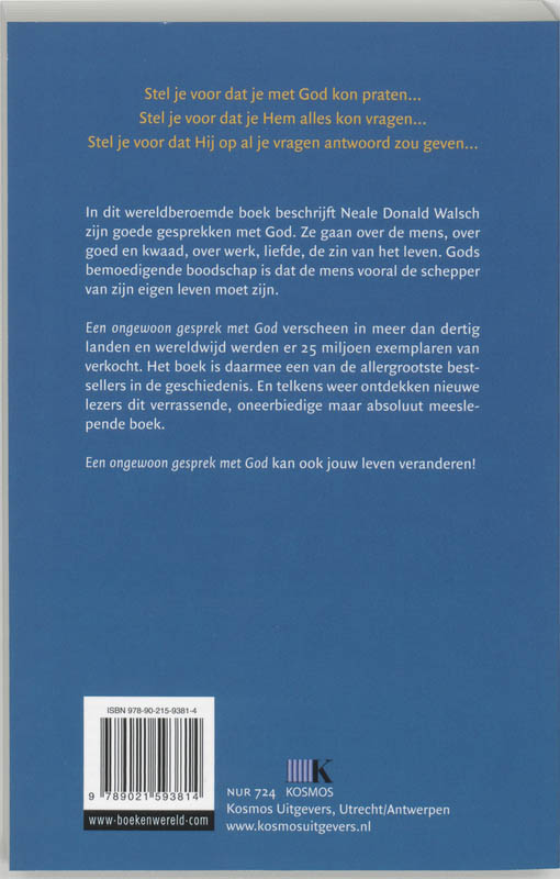 Een Ongewoon Gesprek Met God achterkant