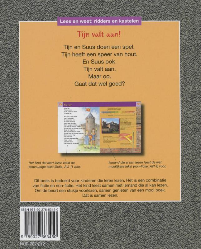 Tijn valt aan! Over Ridders en Kastelen / Lees en weet achterkant