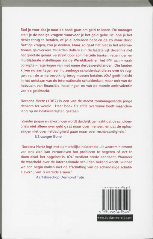 Iou / I Owe You achterkant