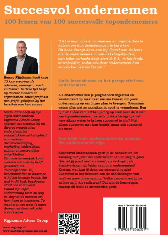 Succesvol ondernemen doe je zo! / Met Energie Naar Succes / 1 achterkant