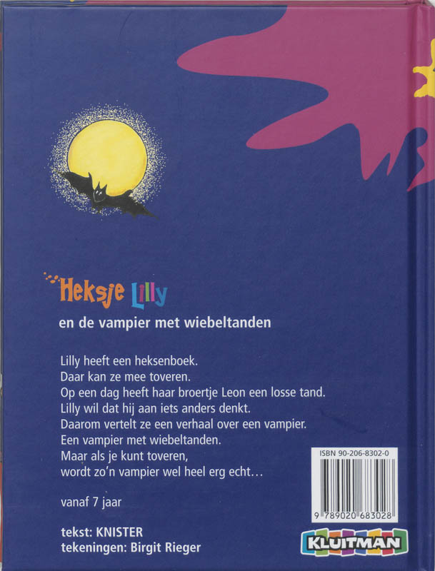 Heksje Lilly en de vampier met wiebeltanden / Heksje Lilly / 2 achterkant