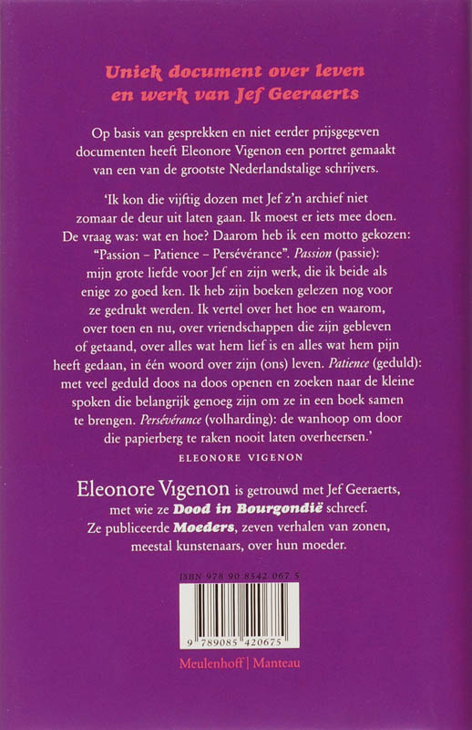 De Spoken Van Jef Geeraerts achterkant