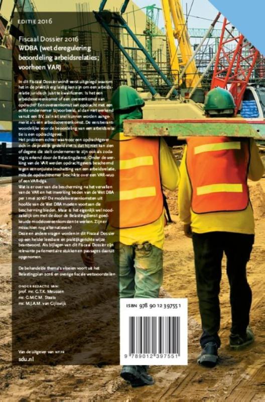 WDBA (Wet deregulering beoordeling arbeidsrelaties) / Fiscaal Dossier achterkant