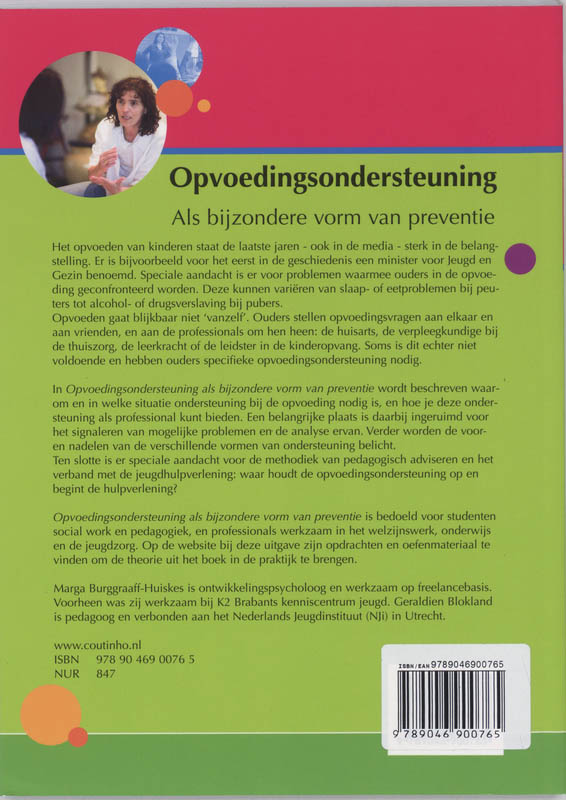 Opvoedingsondersteuning Als Bijzondere Vorm Van Preventie achterkant