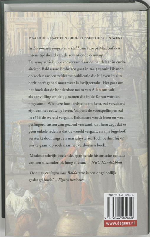 Omzwervingen Van Baldassare 1666 Jaar Va achterkant