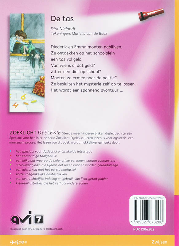 De tas / Zoeklicht Dyslexie achterkant