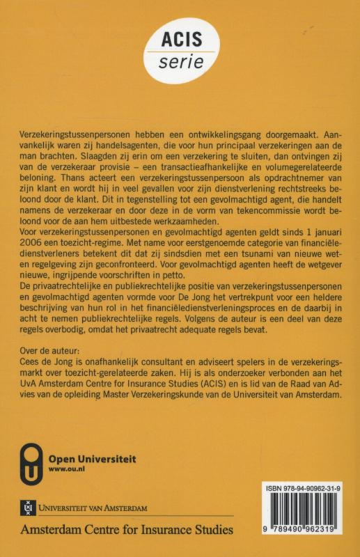 ACIS-serie 7 -   De verzekeringstussenpersoon en de gevolmachtigd agent achterkant